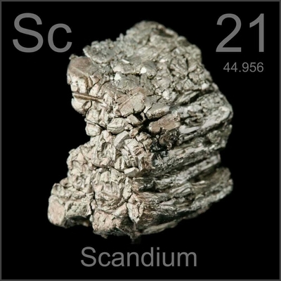 CAS 7440-20-2 металл 99,9 скандия Sc 2,99 g/cm3