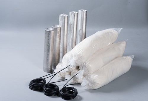 Предварительно упакованные магниевые аноды с соединениями трубопроводов для борьбы с коррозией