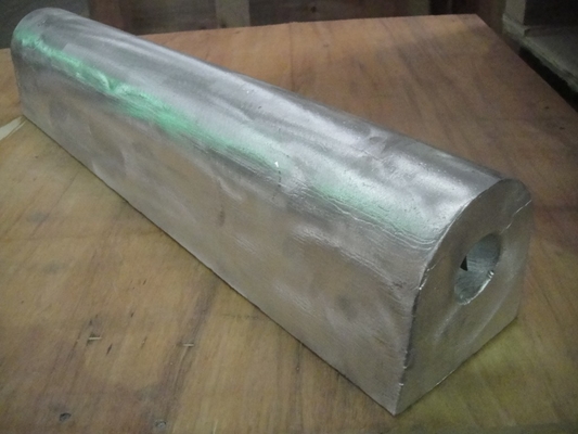 Сплав анода изготовленного на заказ магния CP ICCP слитка жертвенного алюминиевый для конструкции Treater подогревателя оффшорной береговой стальной