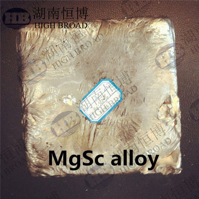 Magnesium Scandium Master Alloy with 2-30% Scandium Content for Aerospace Grade Aluminum Alloys Vacuum Induction Melted