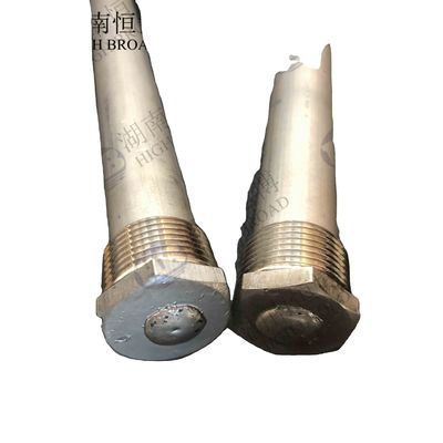 Flexible Segmented High Purity Magnesium Anode Rod 36 Inch 0.9 Inch Diameter Steel Core Threaded for Deep Well Tanks