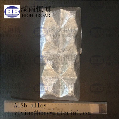 Алюминиевый антимоновый сплав AlSb 10% и 20% в форме слитка с весом 4-8 кг для высокопроизводительных приложений