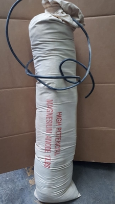 Предварительно упакованная магниевая жертвенная анодная катодическая защита с заполнением и кабелем для подземных трубопроводов