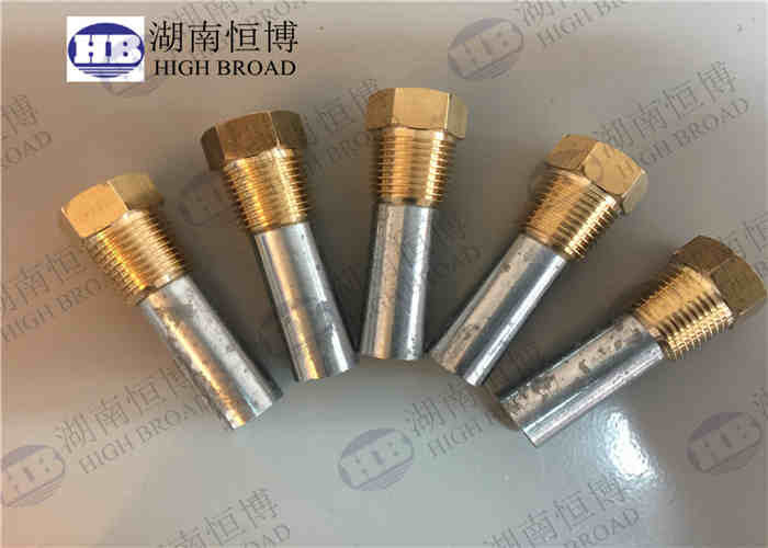 ASTM B418-95 Анодный стержень водонагревателя Полный цинковый анод для морских двигателей
